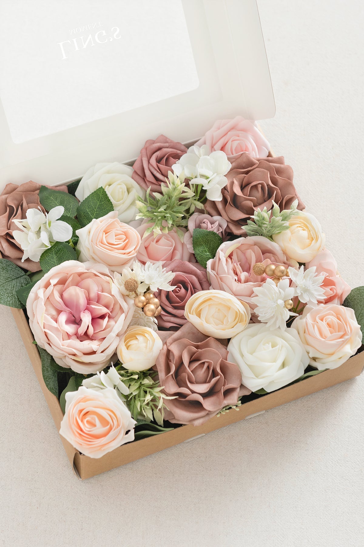 Dusty Rose & Navy Wedding Flower & Greenery