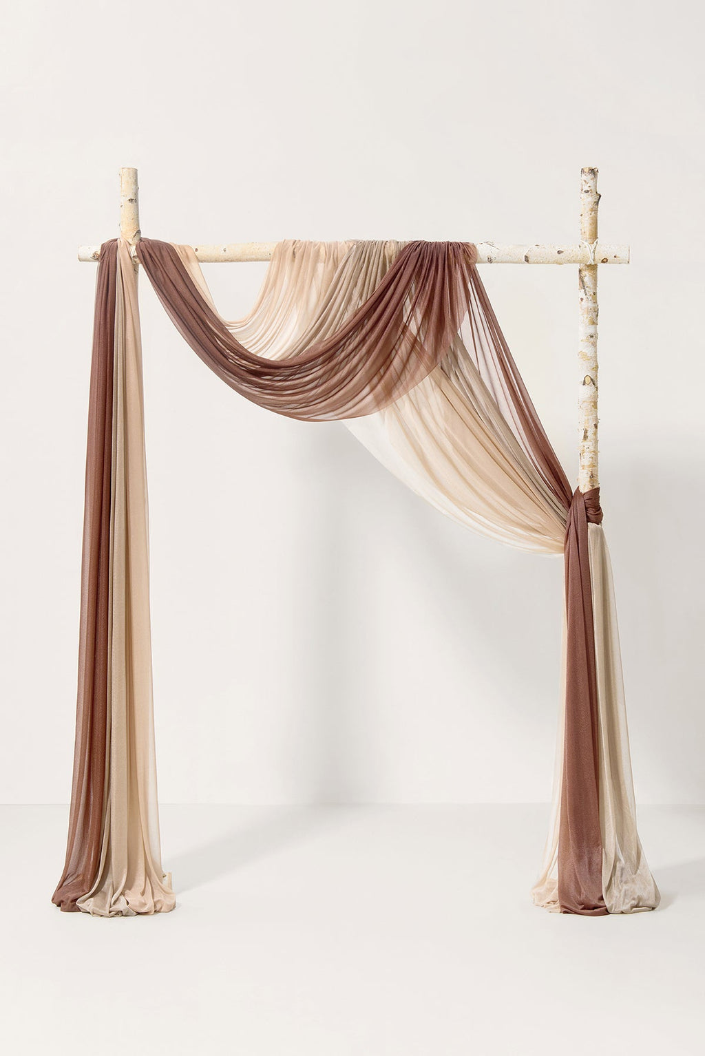 Wedding Arch Drapes in Rust & Sepia