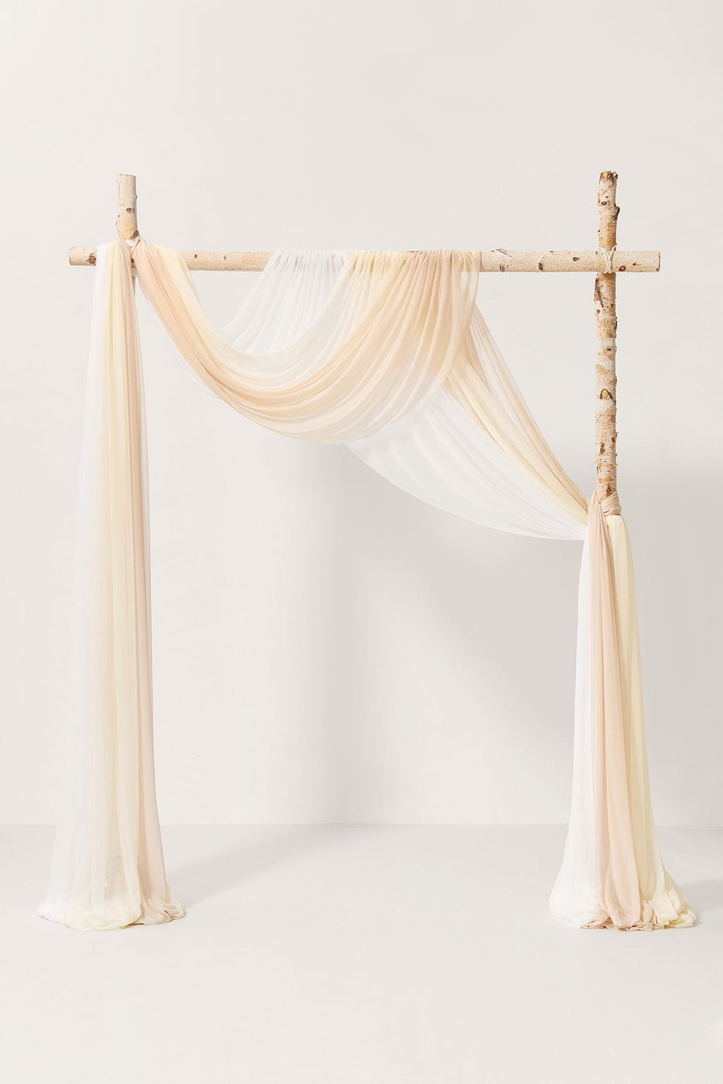Wedding Arch Drapes in White & Beige