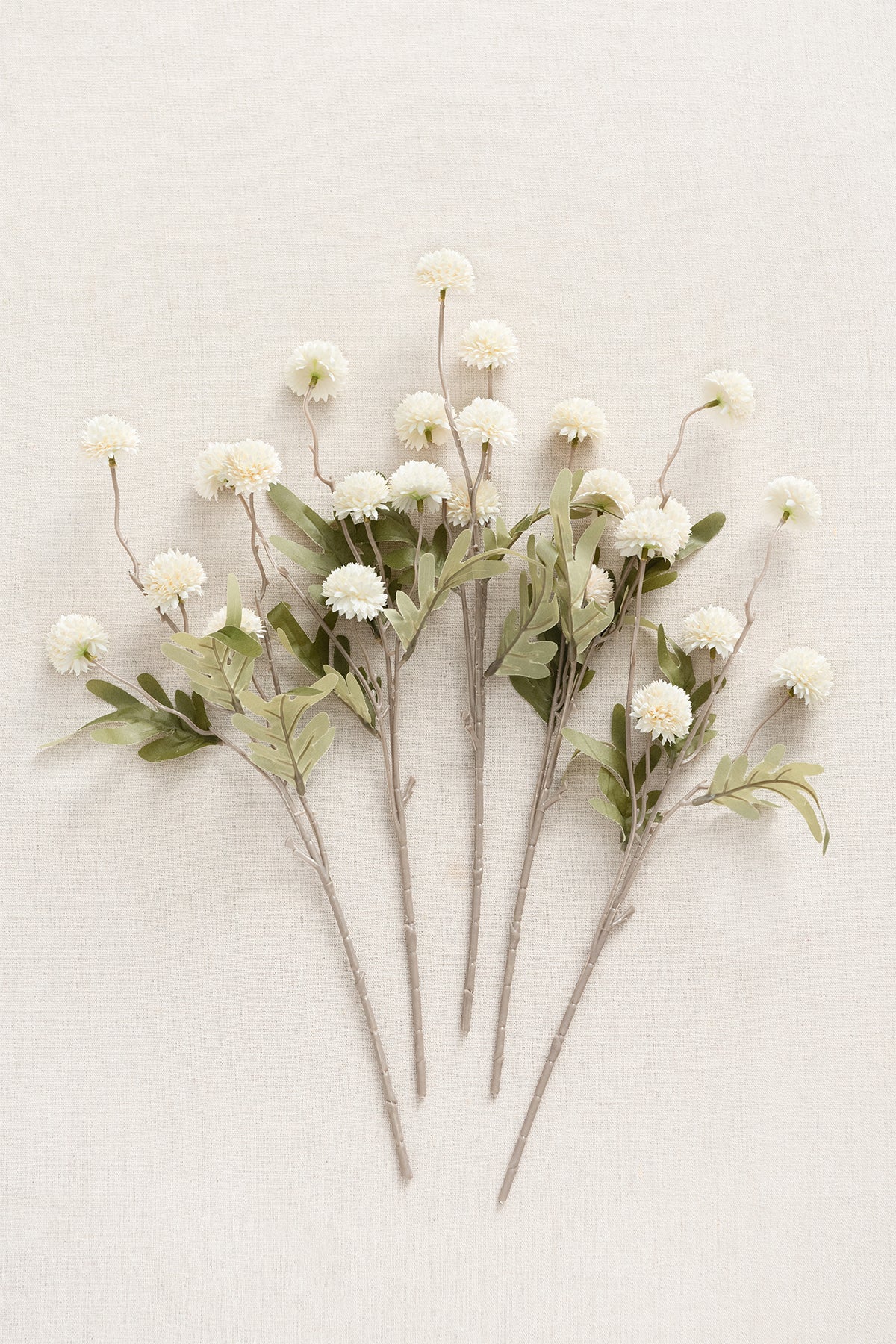 Pompon Mum with Stem - 3 Colors