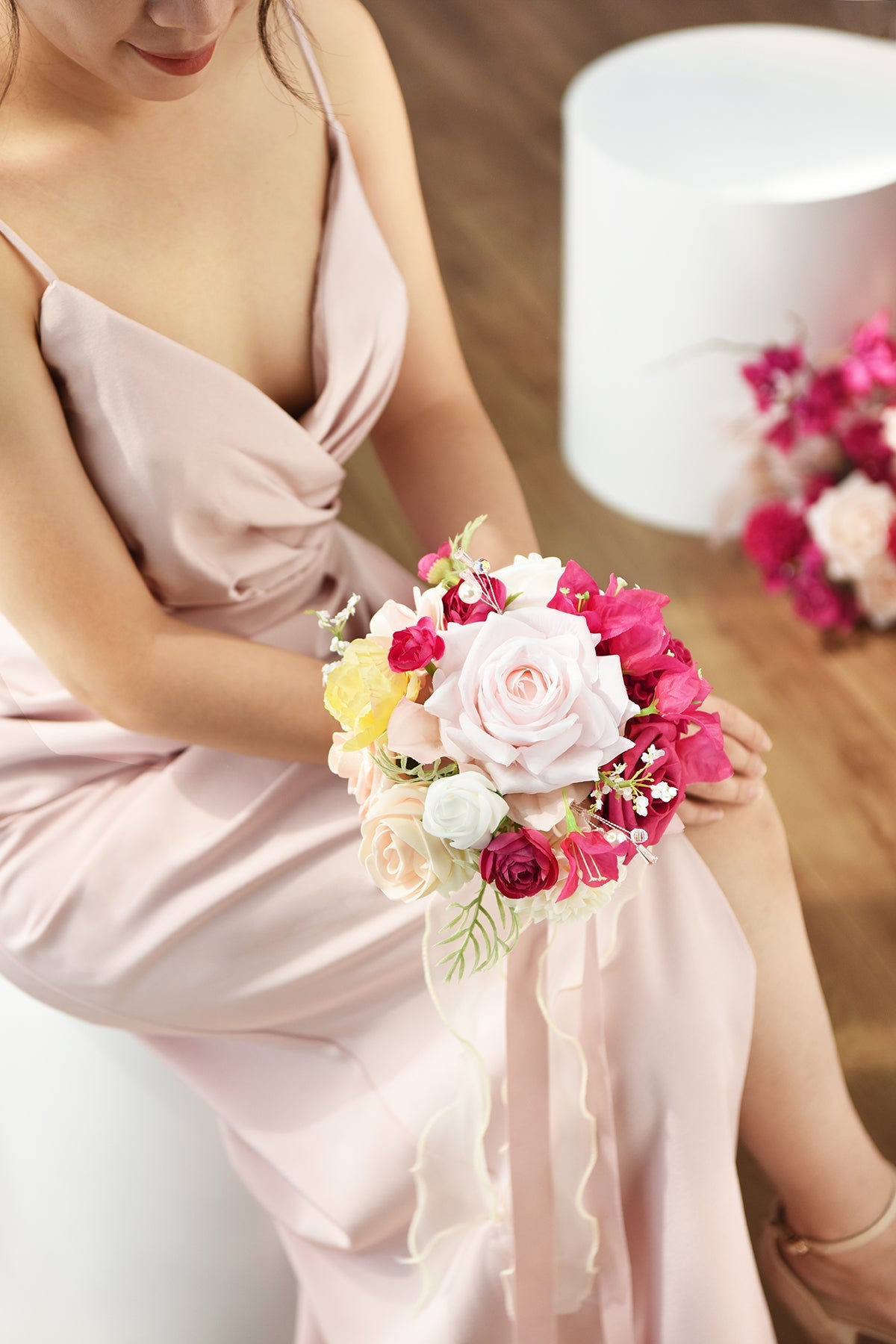 Bridesmaid Bouquets in Passionate Pink & Blush