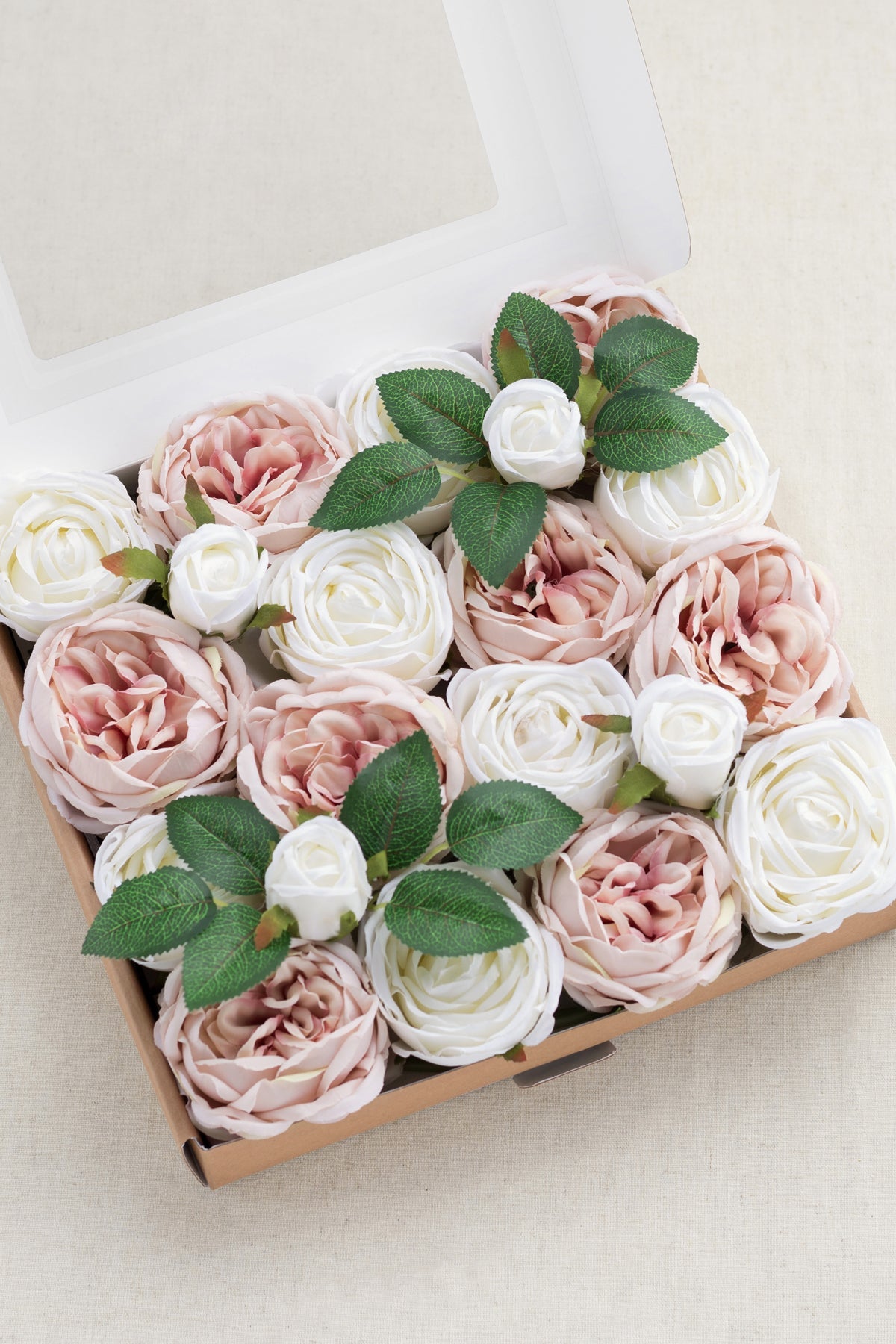 DIY Supporting Flower Boxes in Blush & Cream