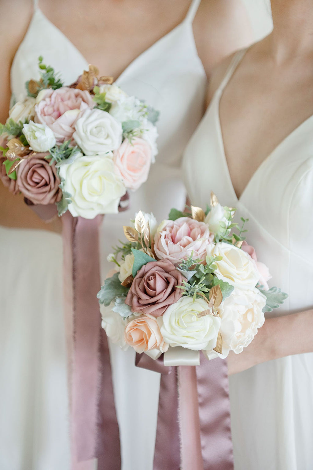 Bridal Flowers in Dusty Rose & Cream