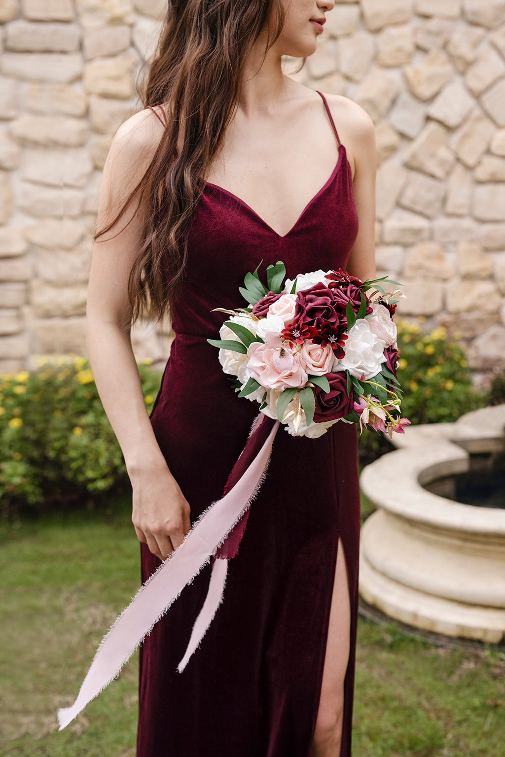 Additional Flower Decorations in Romantic Marsala