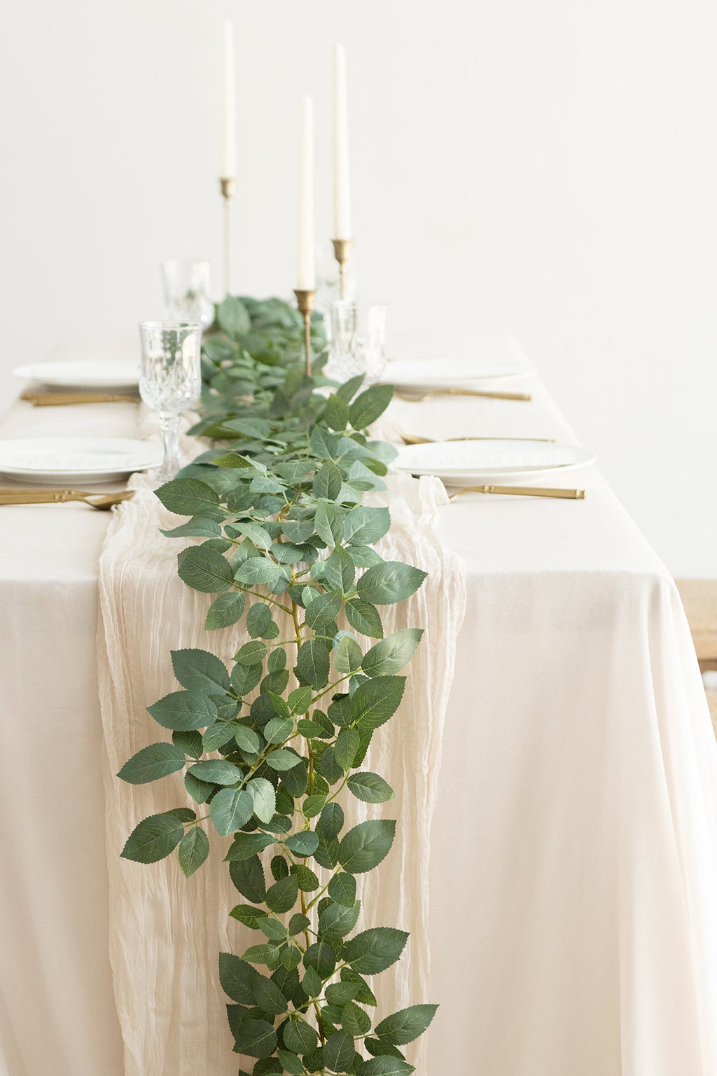 2ft Splicable Rose Leaf Garland with Mortise and Tenon Joint