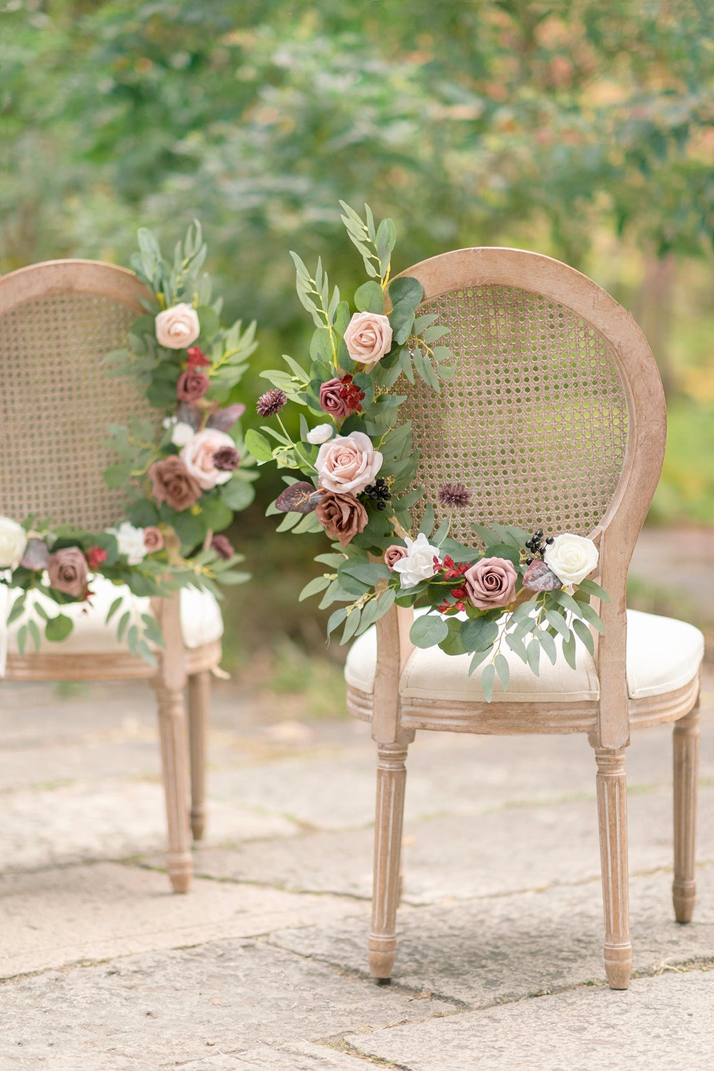 2ft Flower Garlands in Dusty Rose & Mauve