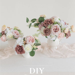 Centerpiece DIY Flowers Package - Belle Dusty Rose
