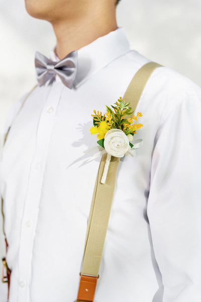 Boutonnieres in Lemonade Yellow