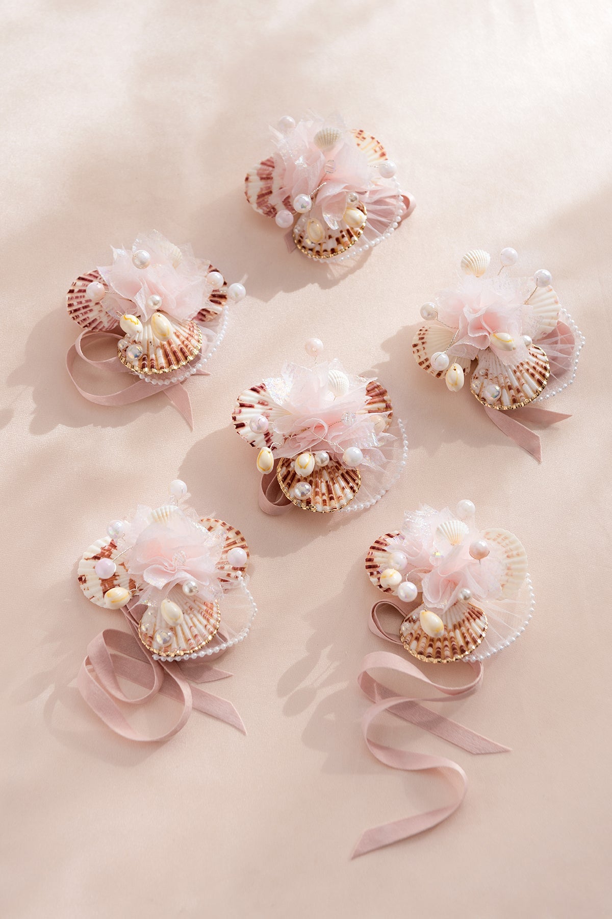 Flash Sale | Wrist Corsages in Glowing Blush & Pearl