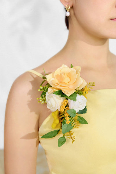 Flash Sale | Wrist and Shoulder Corsages in Lemonade Yellow