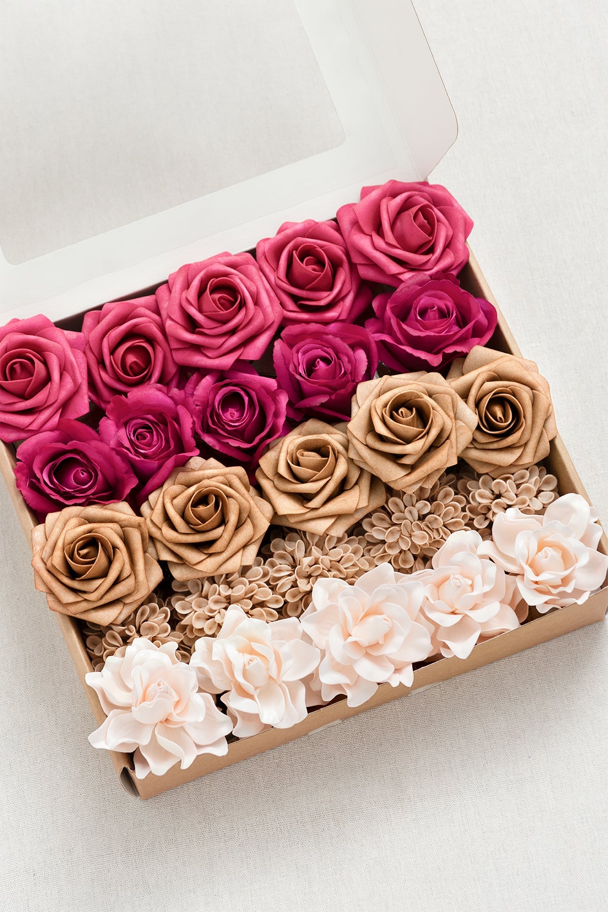 DIY Supporting Flower Boxes in Blush & Cream