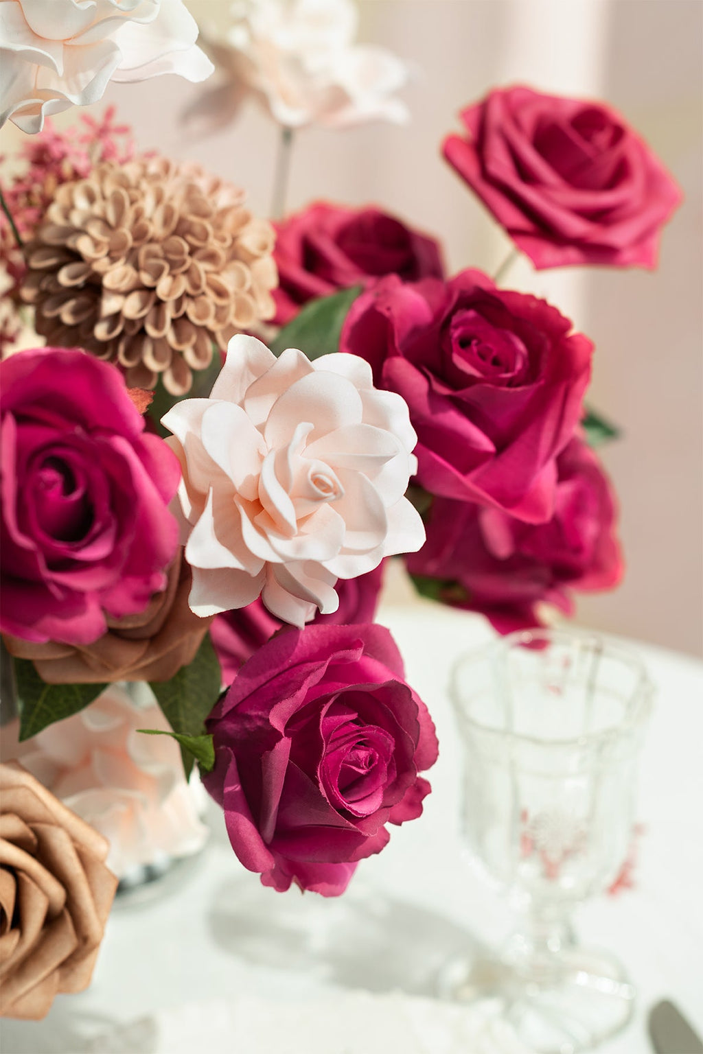 DIY Supporting Flower Boxes in Blush & Cream