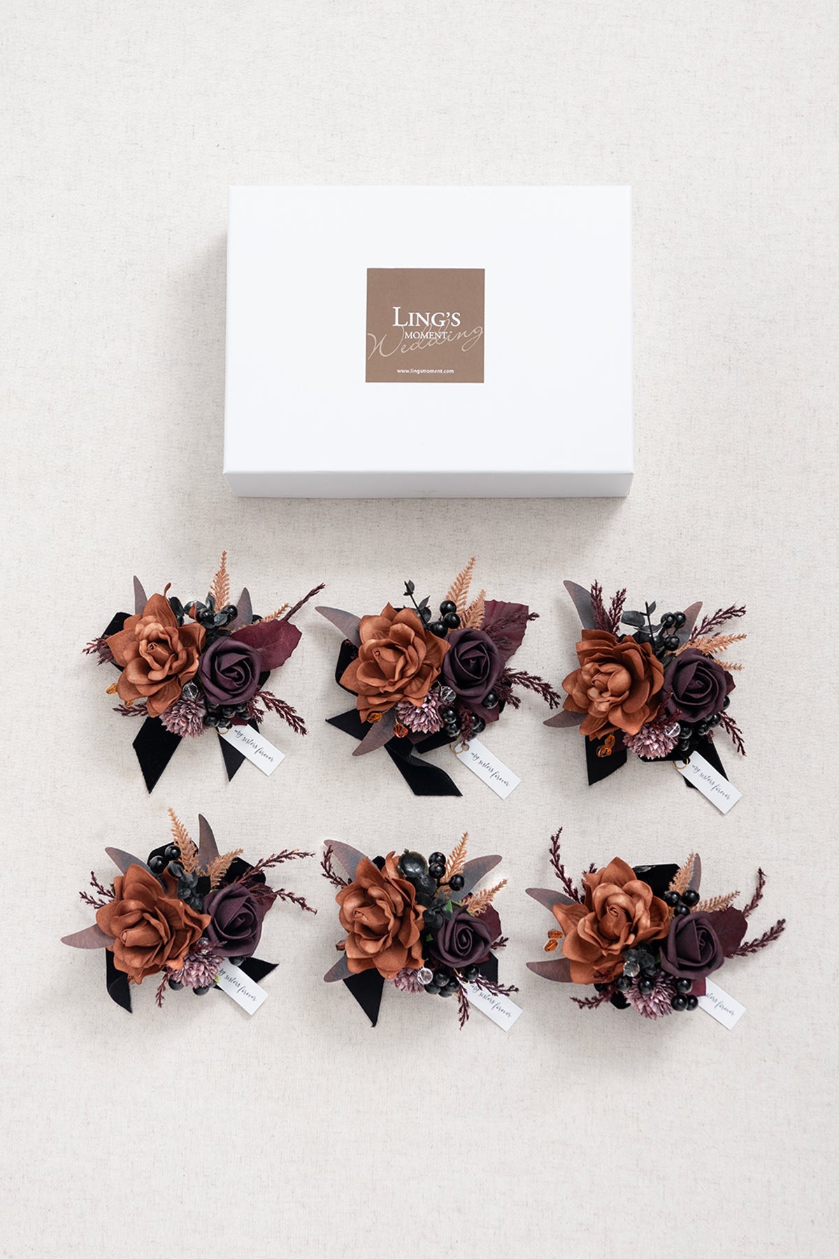 Additional Flower Decorations in Twilight Purple & Harvest Orange