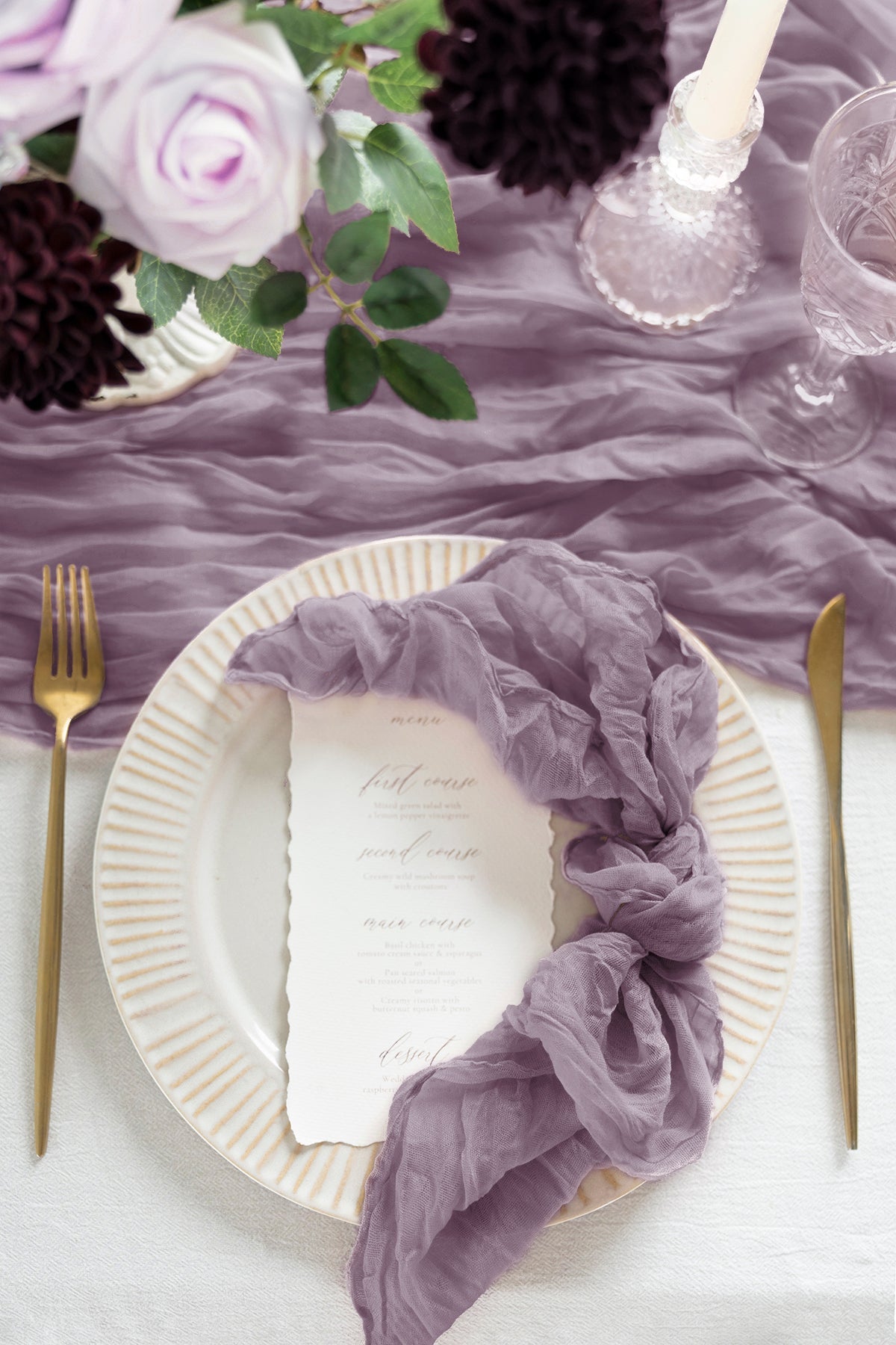 Cheesecloth Napkins in Twilight Purple