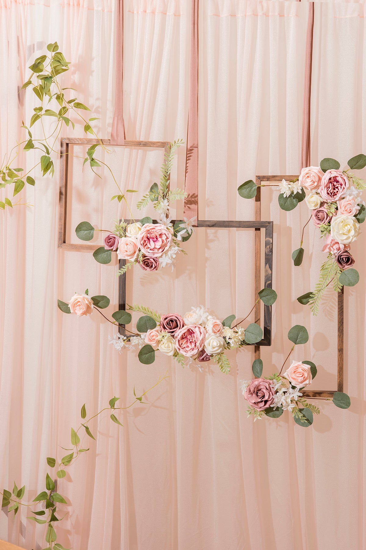 DIY Designer Flower Boxes in Dusty Rose & Cream