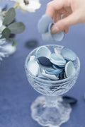 Silk Rose Petals in Blue Shades
