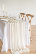 Table Linens in White & Beige