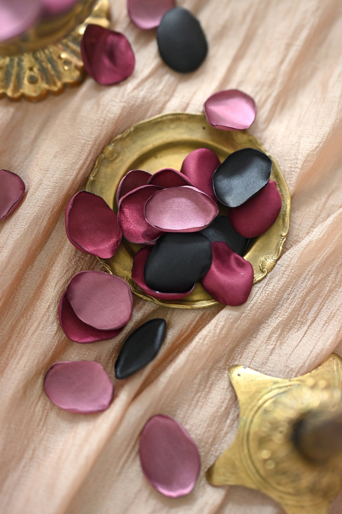 Additional Flower Decorations in Moody Burgundy & Black