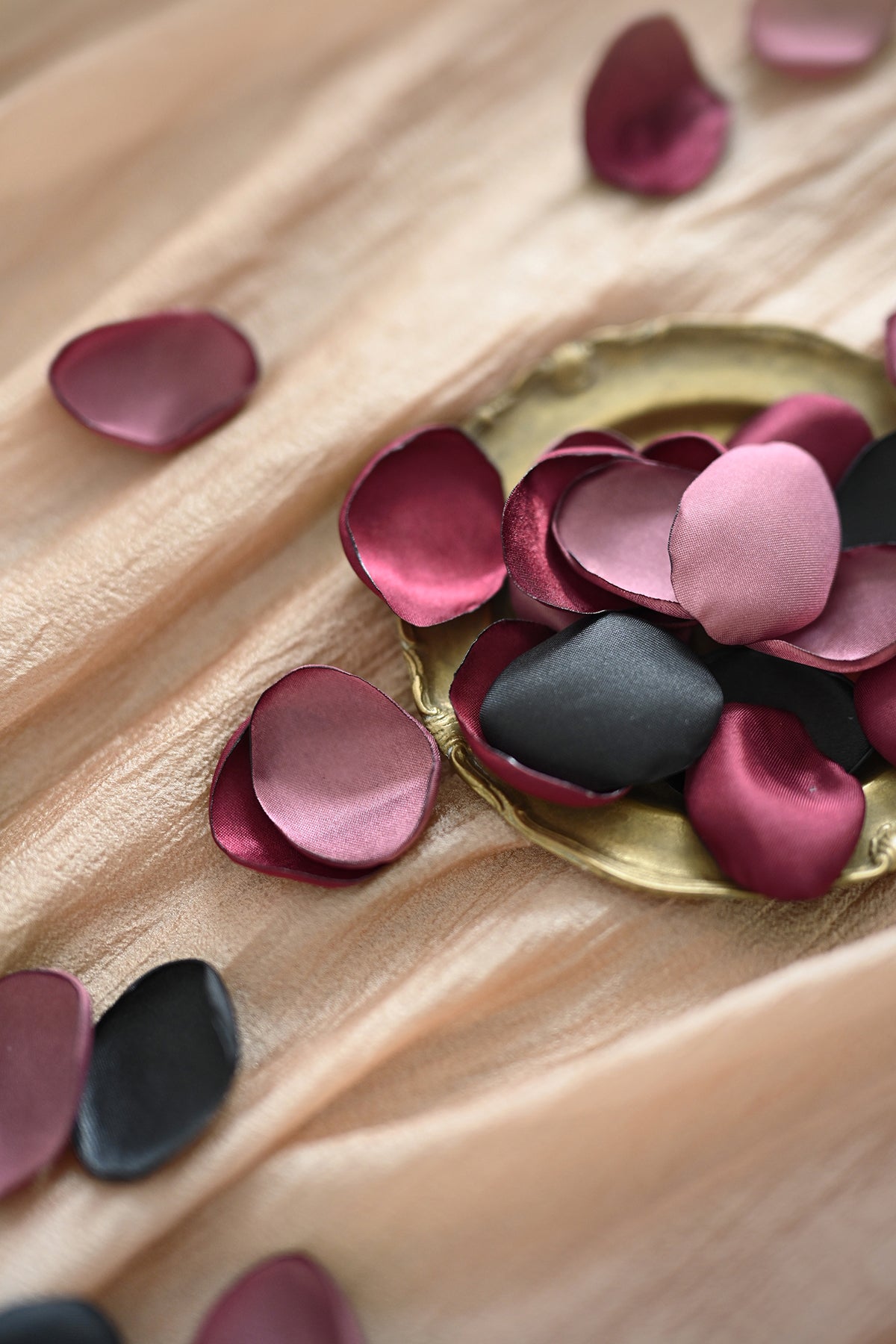 Additional Flower Decorations in Moody Burgundy & Black