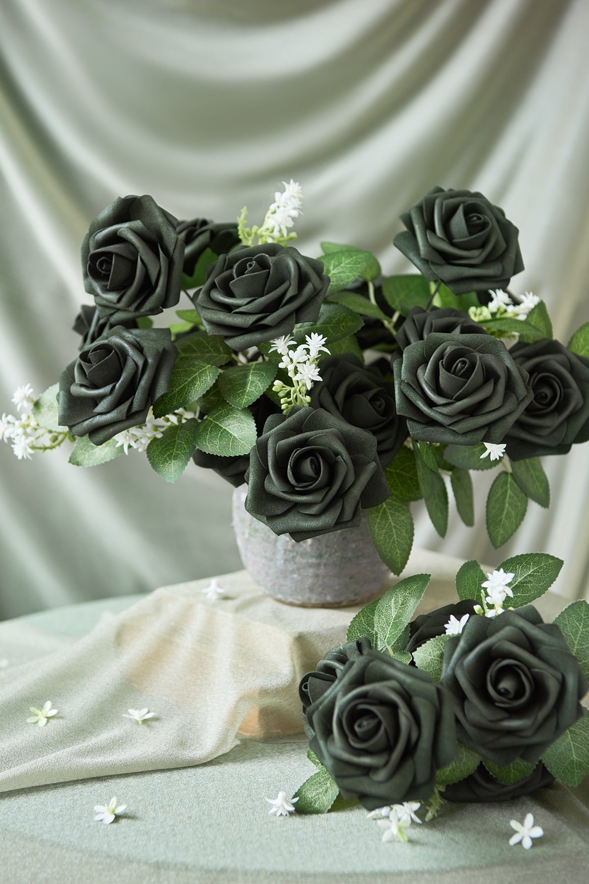 DIY Flower Boxes in Forest Green & Gold