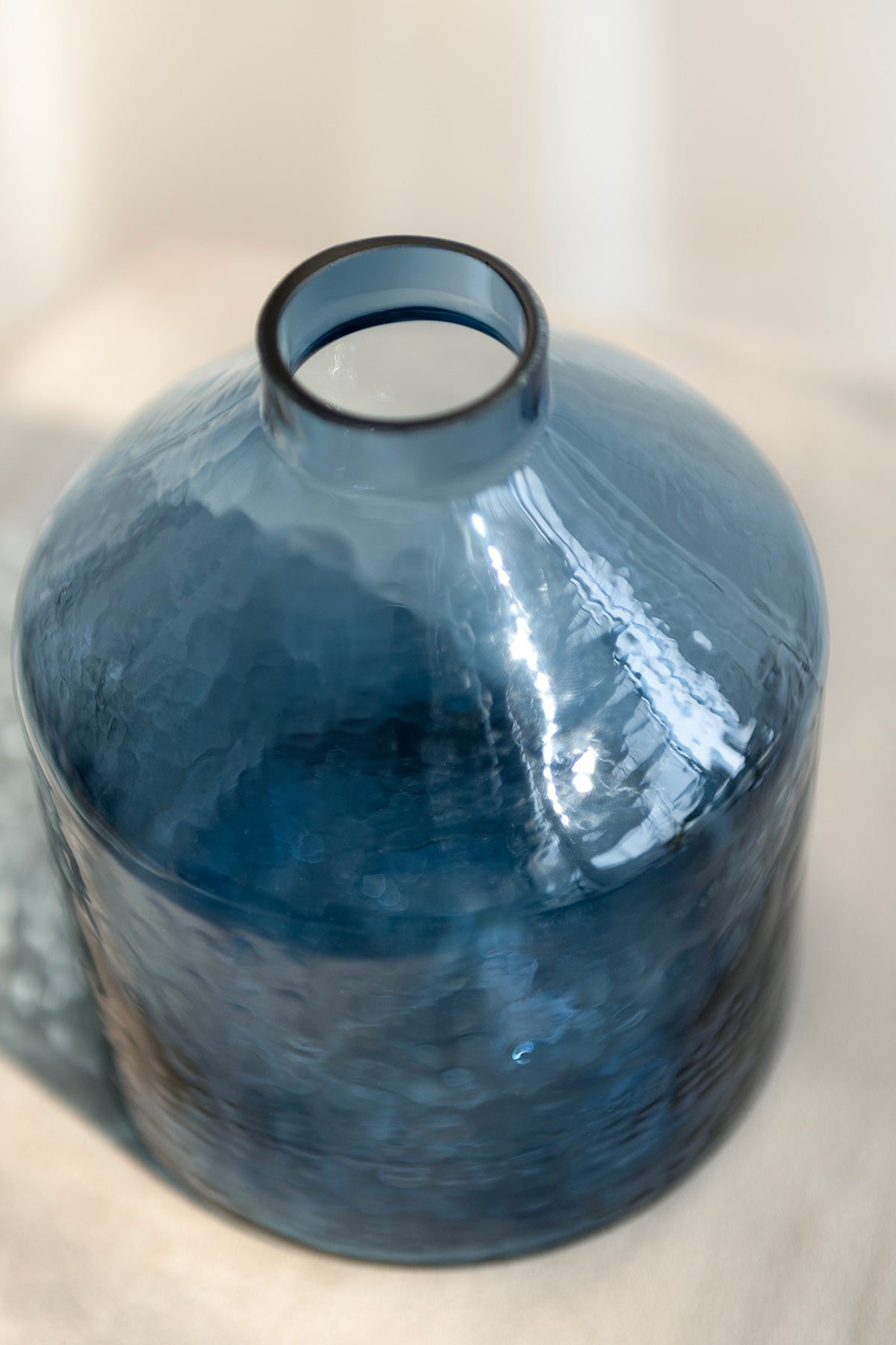 Elegant Glass Vases for Stage Decoration in Denim Blue