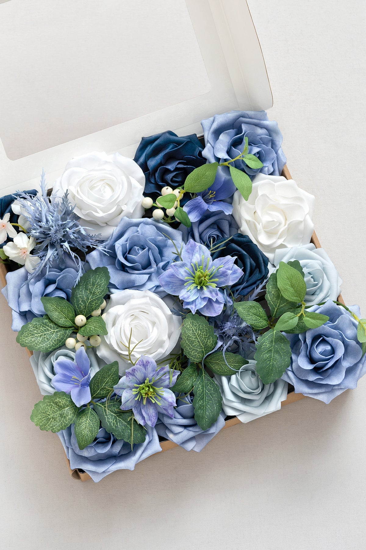 DIY Designer Flower Box in Timeless French Blue & White