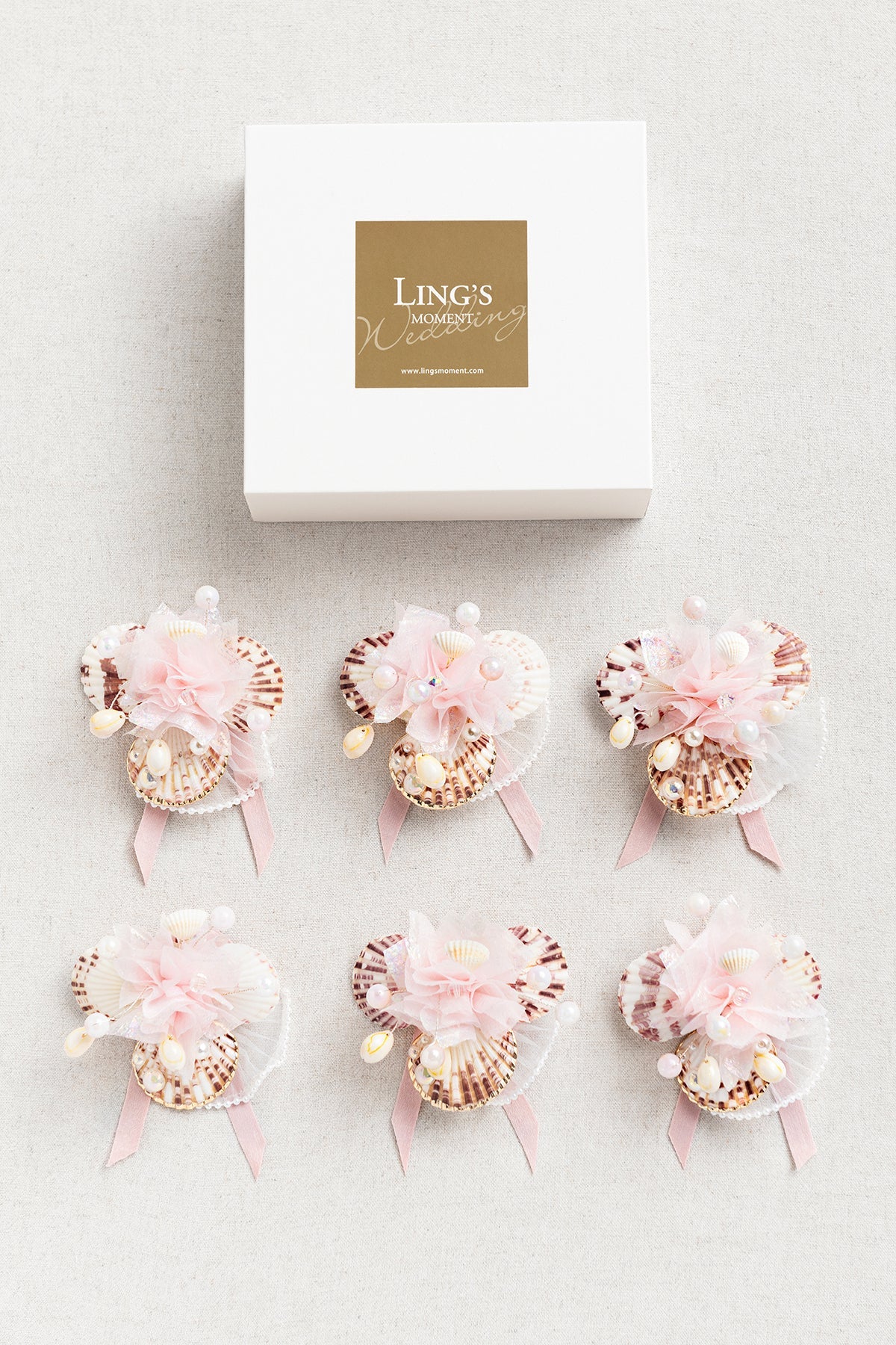 Flash Sale | Wrist Corsages in Glowing Blush & Pearl