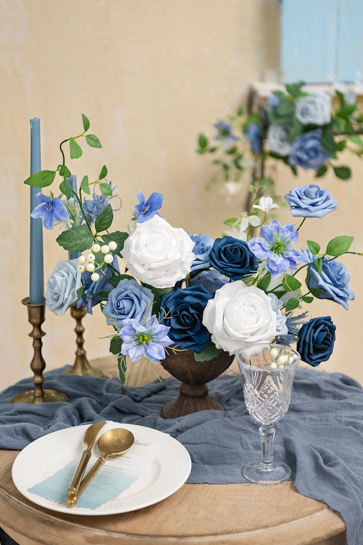DIY Designer Flower Box in Timeless French Blue & White