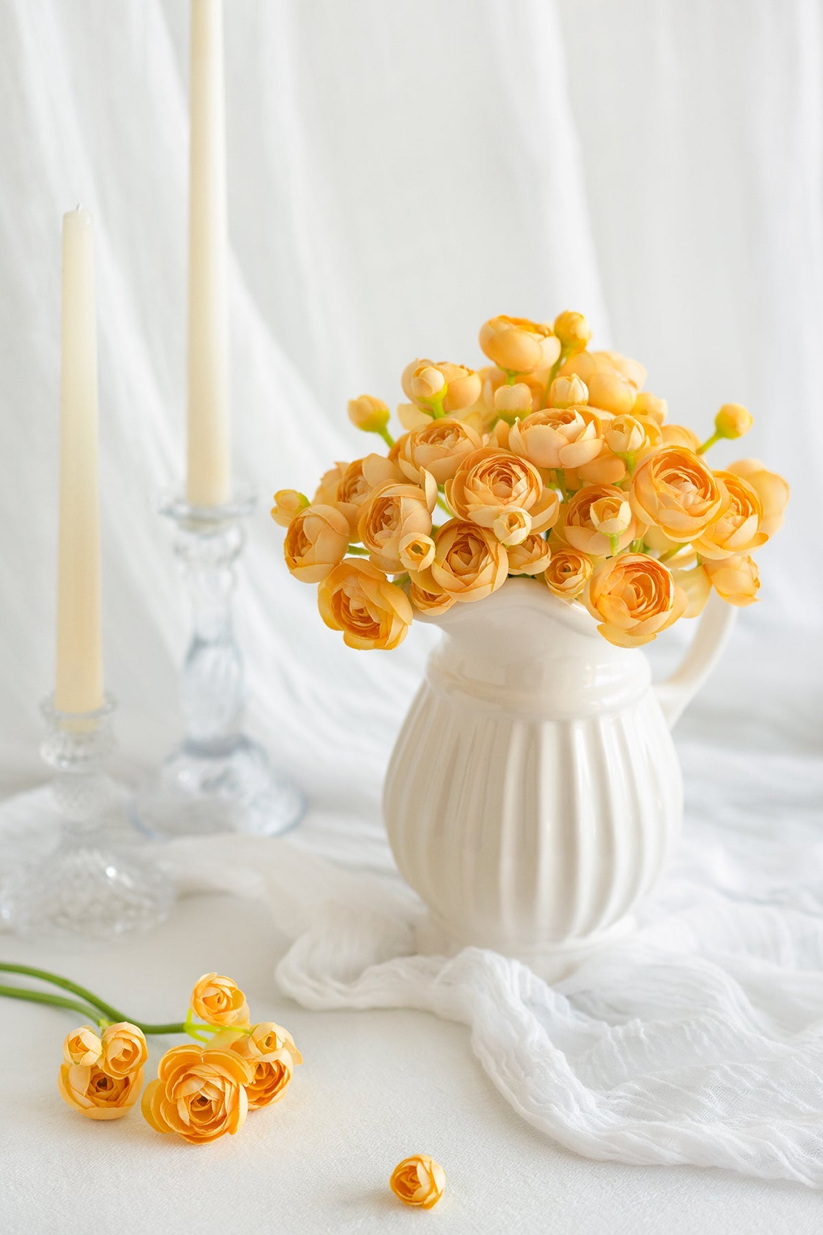 Ranunculus Flowers with Stem - 8 Colors