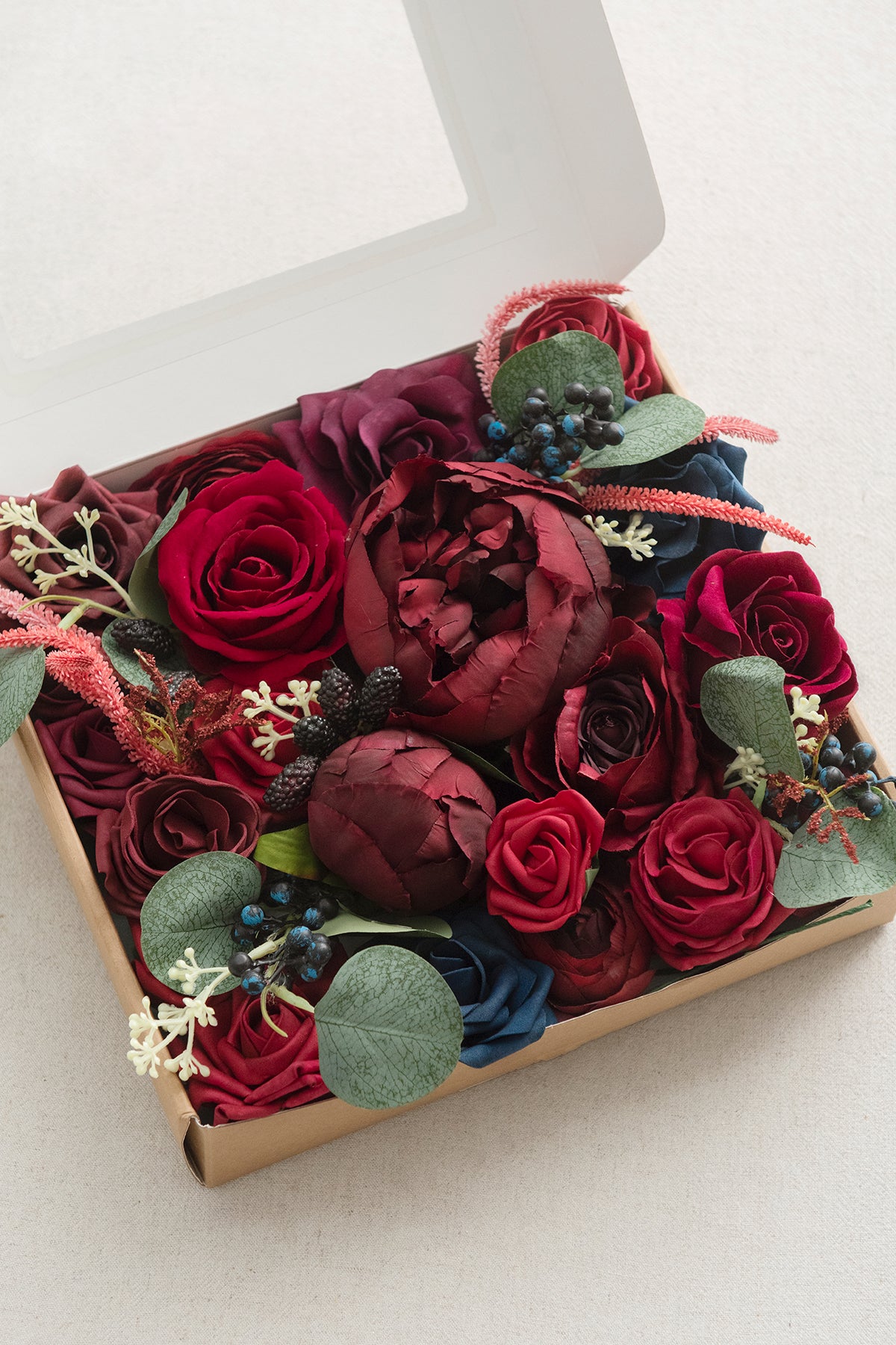 Natural Touch Peony Designer Flower Boxes