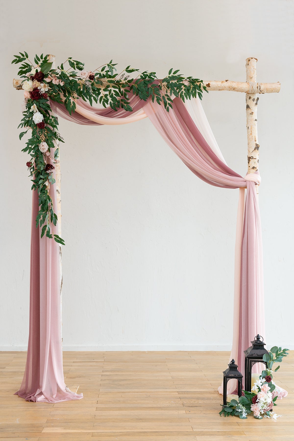 Sheer Wedding Arch Draping 30"w x 6.5 Yards  - Cinnamon Rose