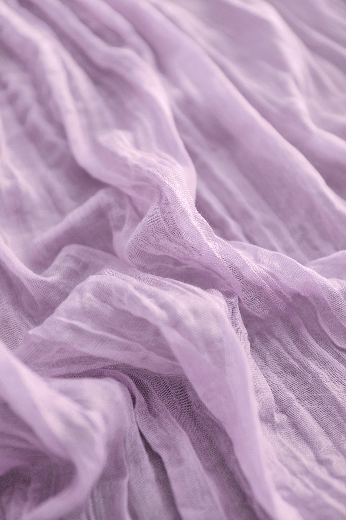 Cheesecloth Table Runner in Lilac & Gold