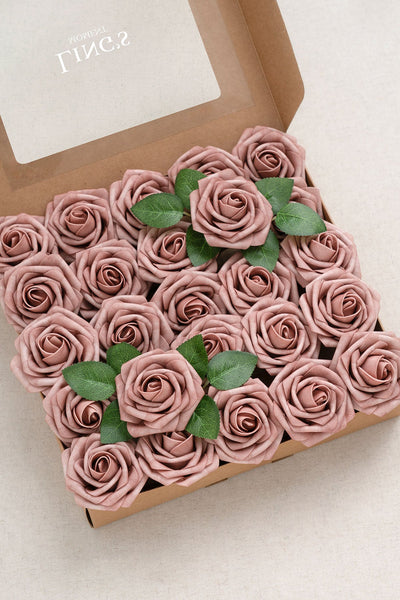 DIY Supporting Flower Boxes in Dusty Rose & Cream