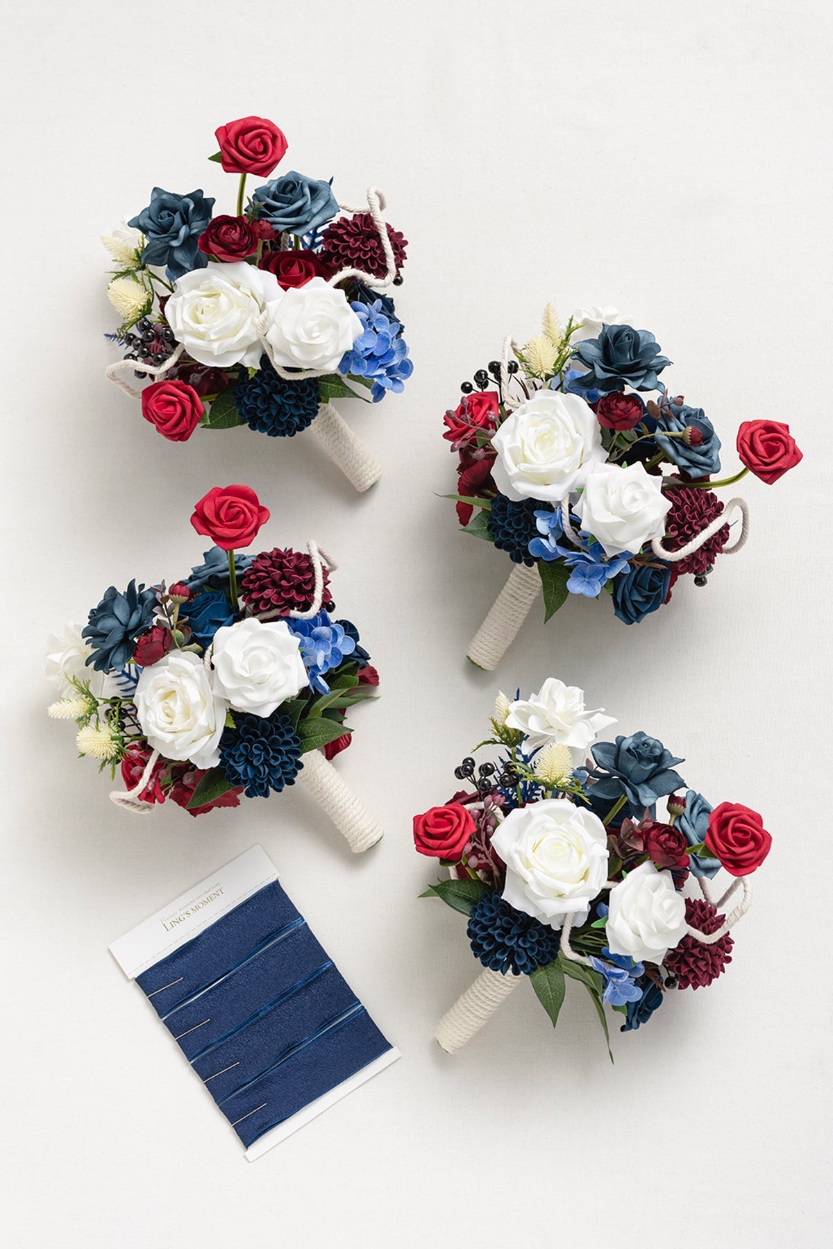 Flash Sale | Bridesmaid Bouquets in Nautical Navy & Burgundy