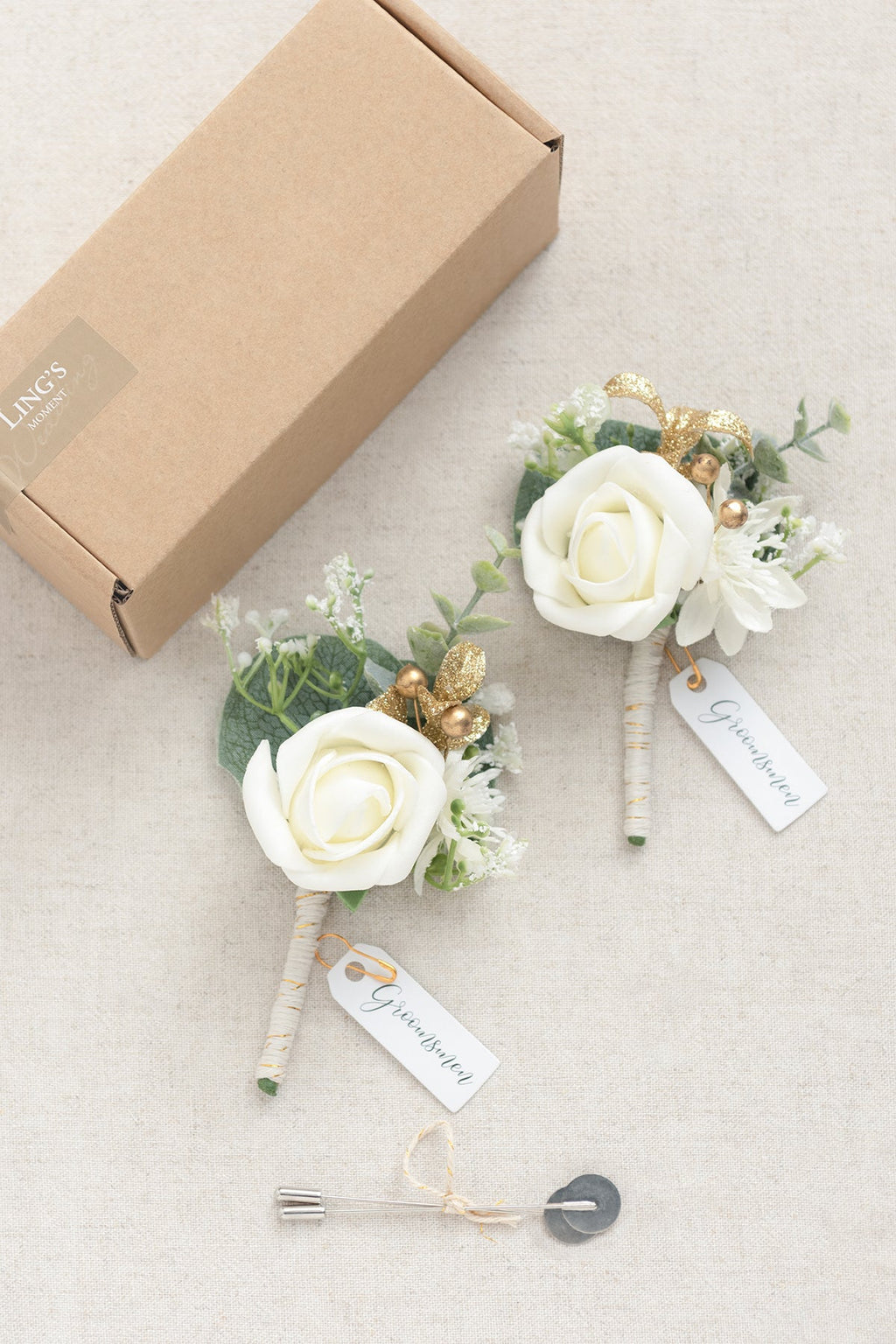 Lings | Boutonnieres in Ivory