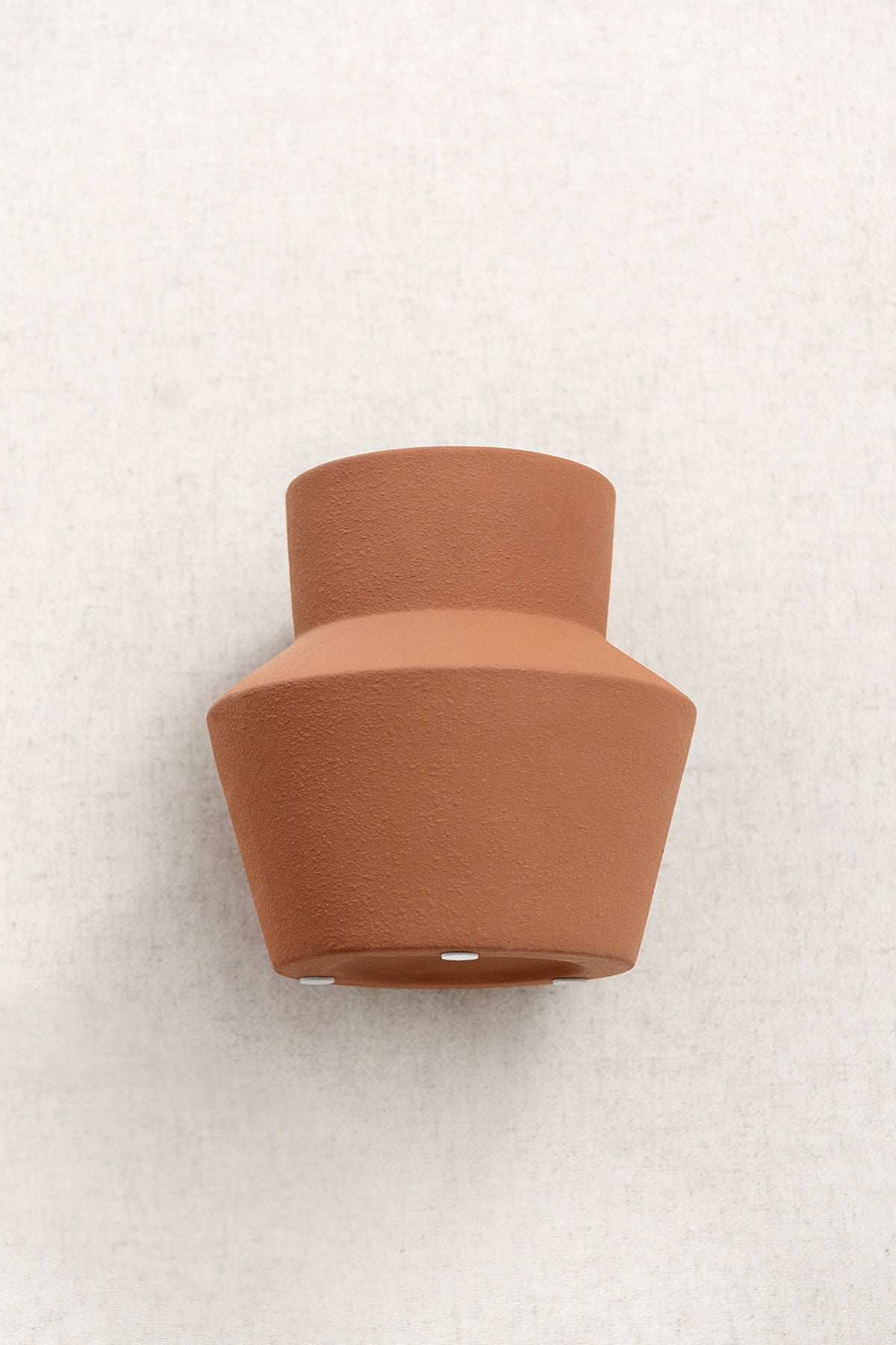 Ceramic Vase With Large Opening in Sunset Terracotta | Clearance