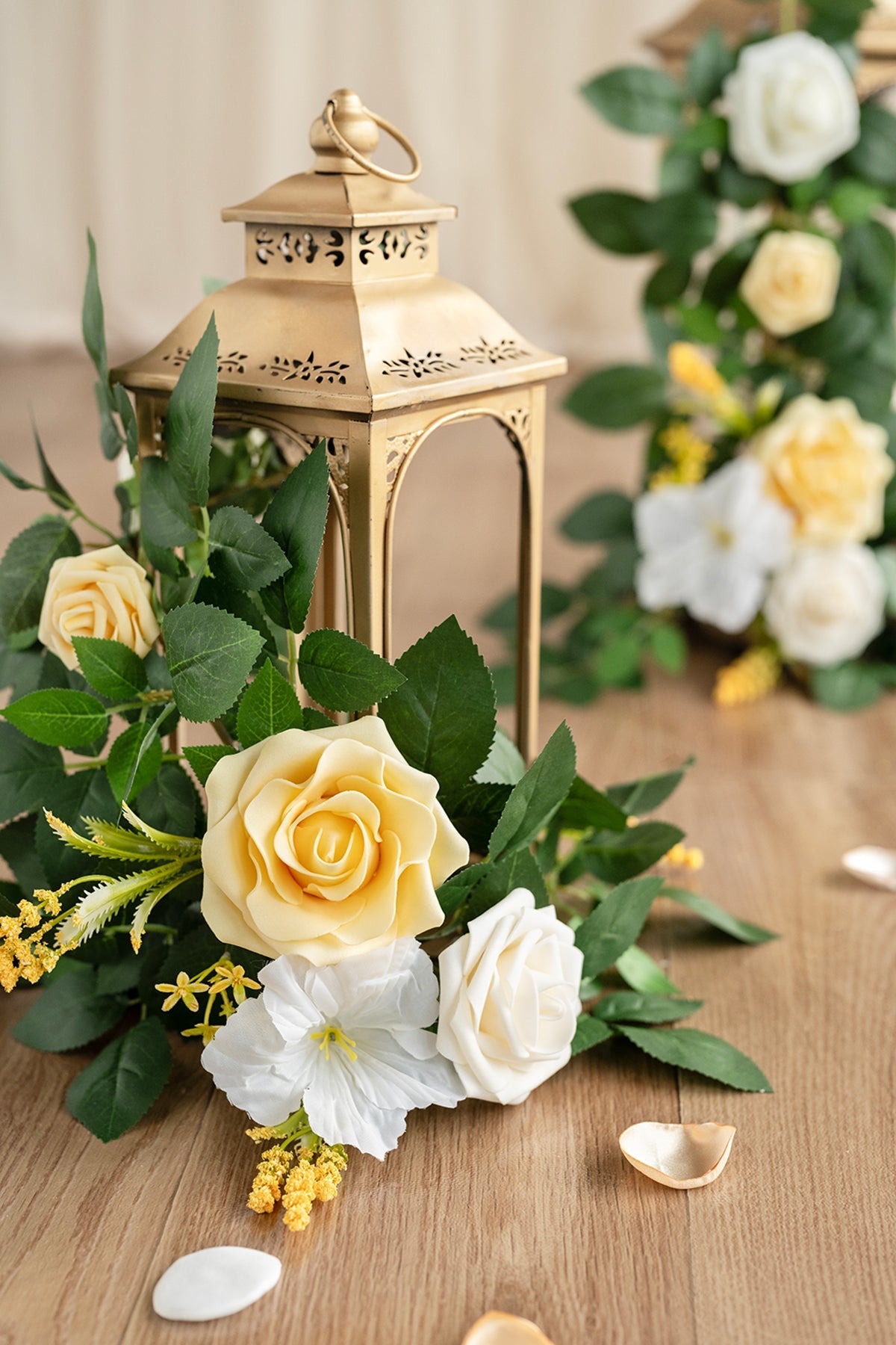 2ft Flower Garlands in Lemonade Yellow
