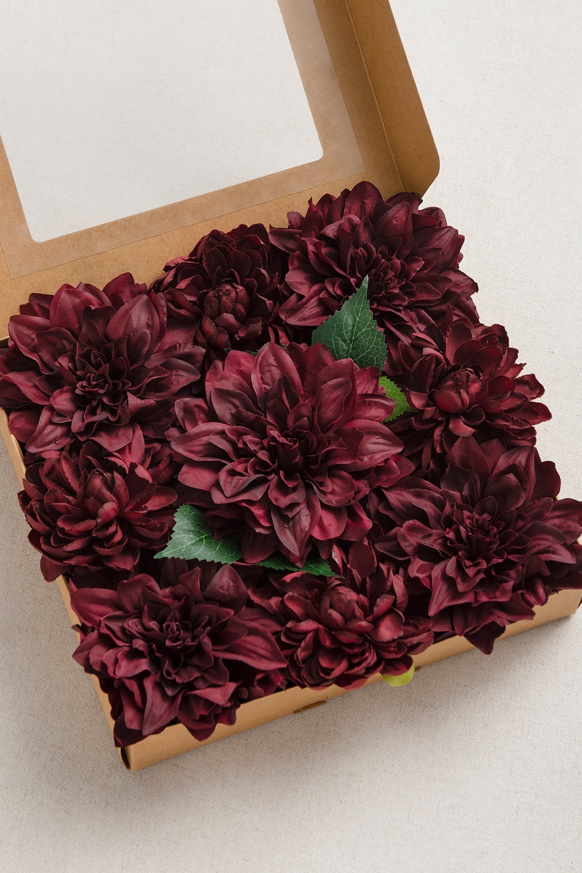 5.5" Silk Semi-Cactus Dahlia & 4.5" Silk Waterlily Dahlia with Stem-5 Colors