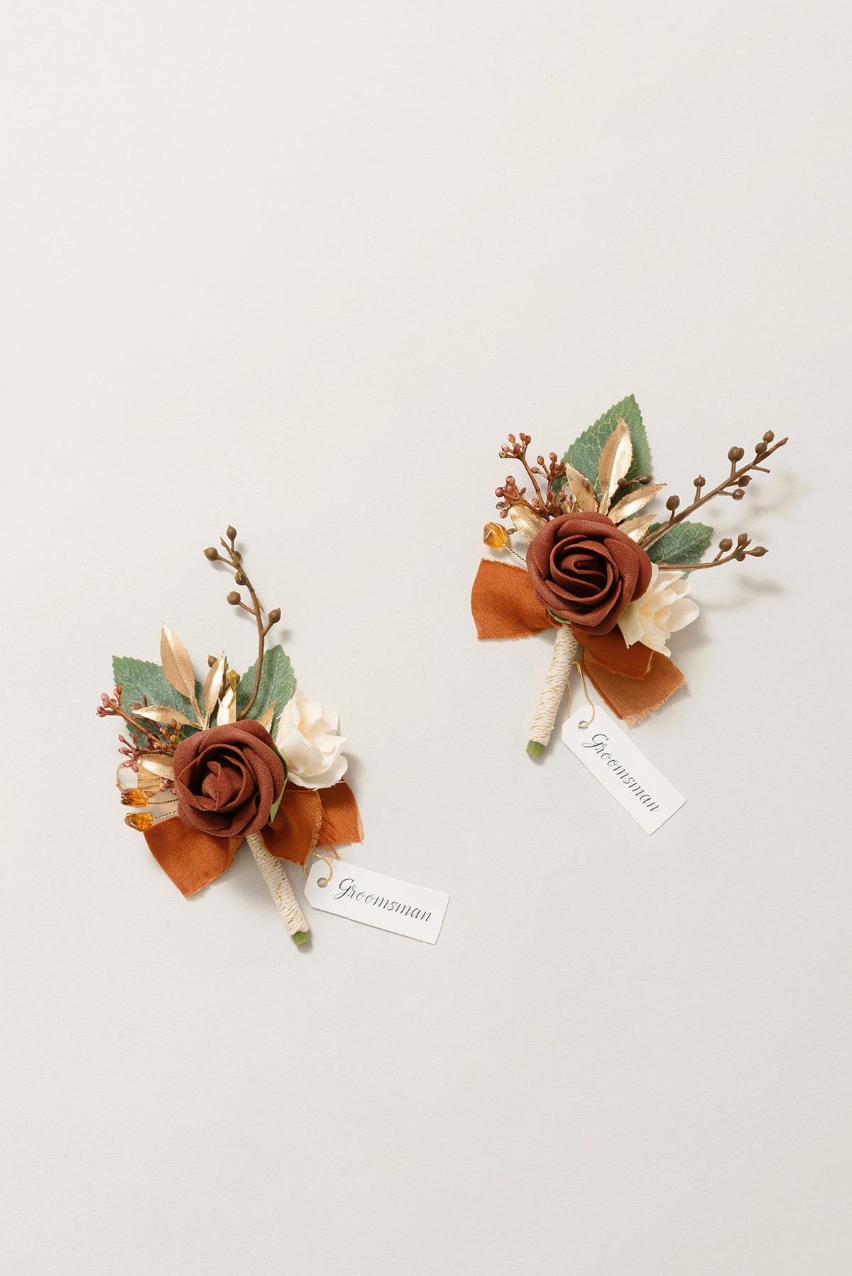 Additional Flower Decorations in Sunset Terracotta