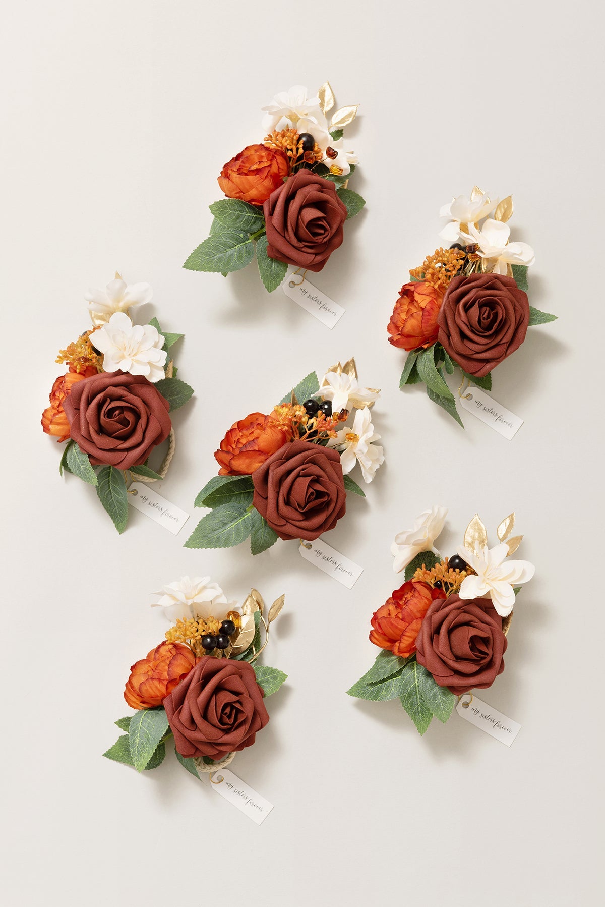 Additional Flower Decorations in Sunset Terracotta