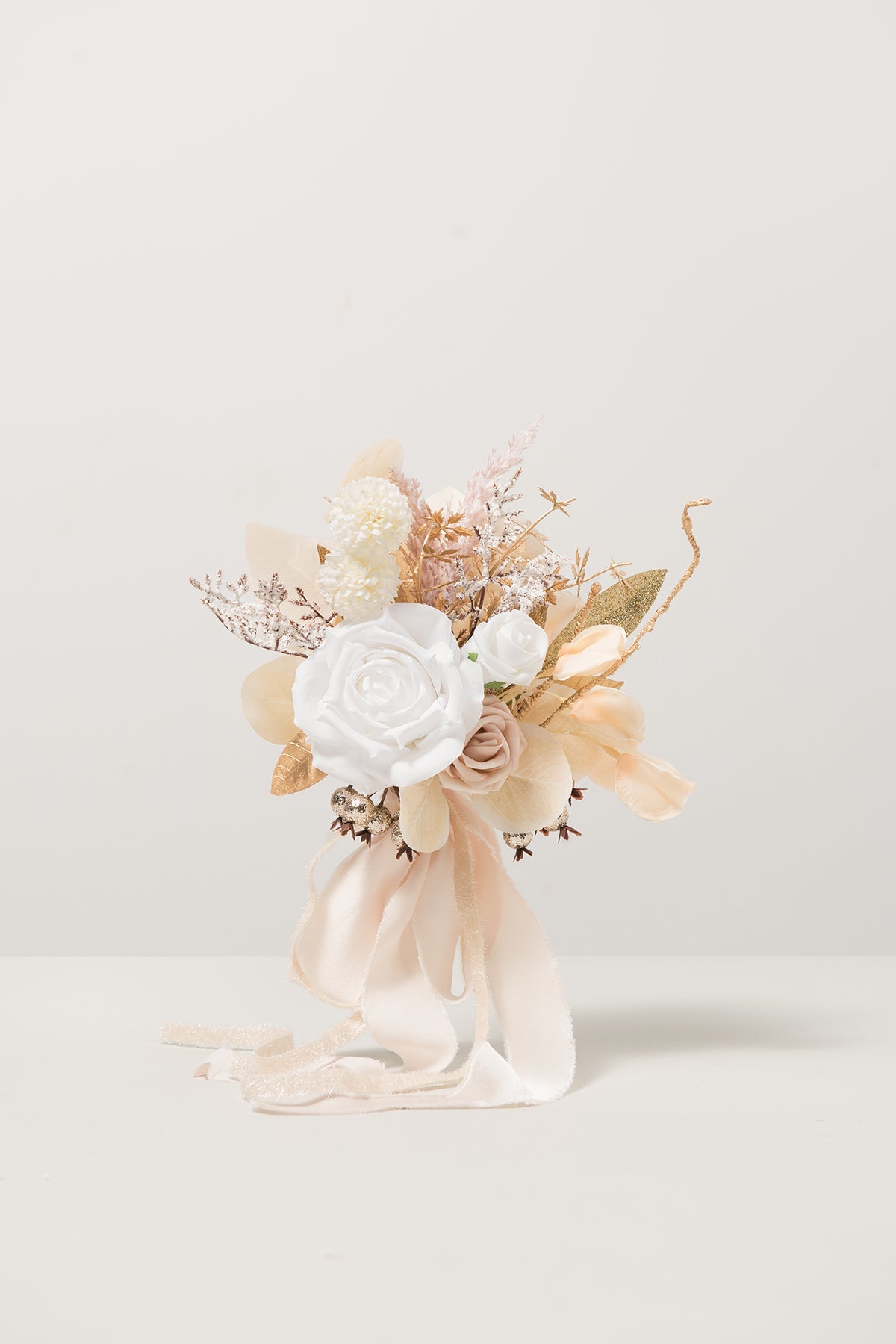Bridesmaid Posy in White & Beige
