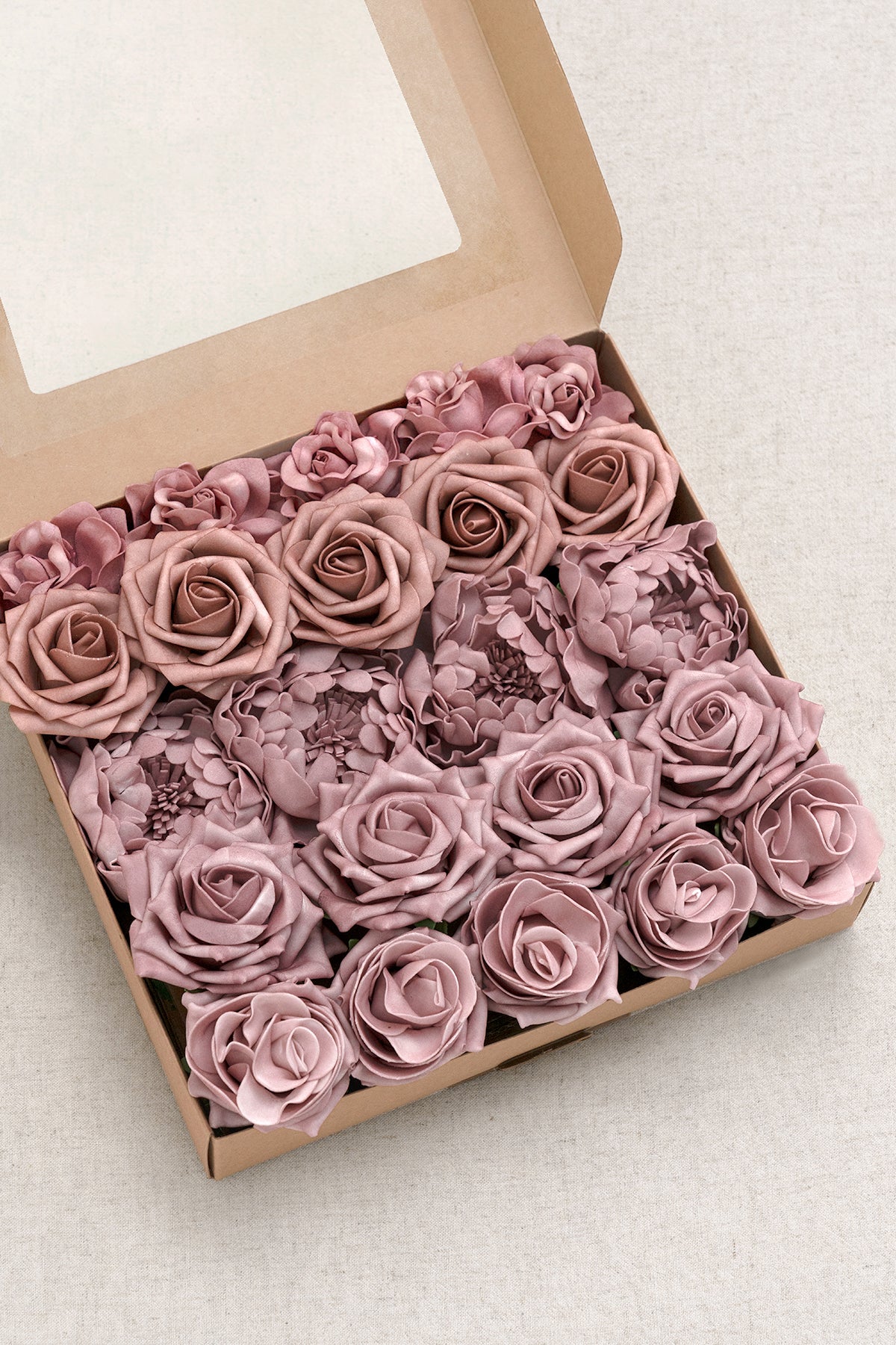 DIY Supporting Flower Boxes in Dusty Rose & Cream