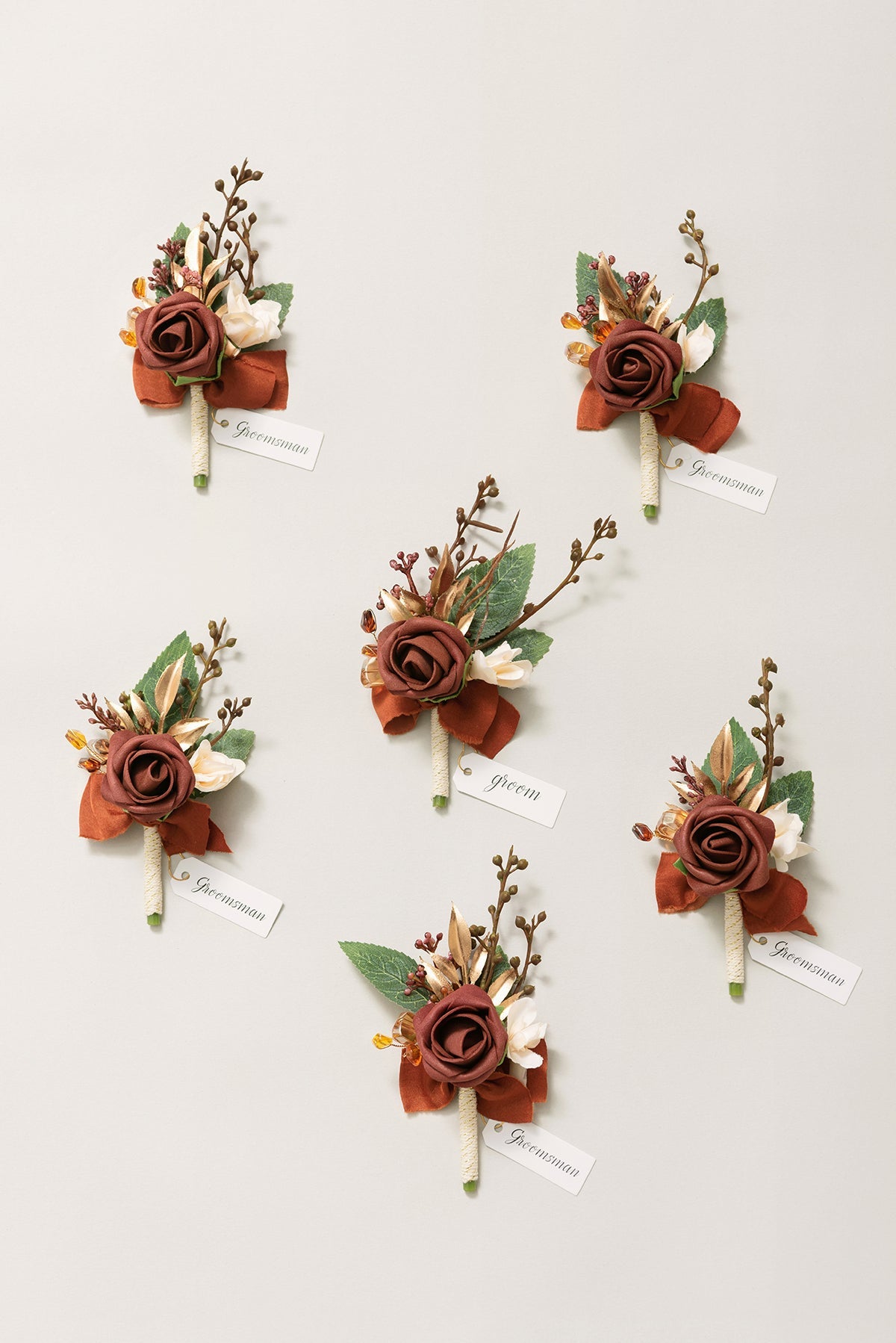 Additional Flower Decorations in Sunset Terracotta