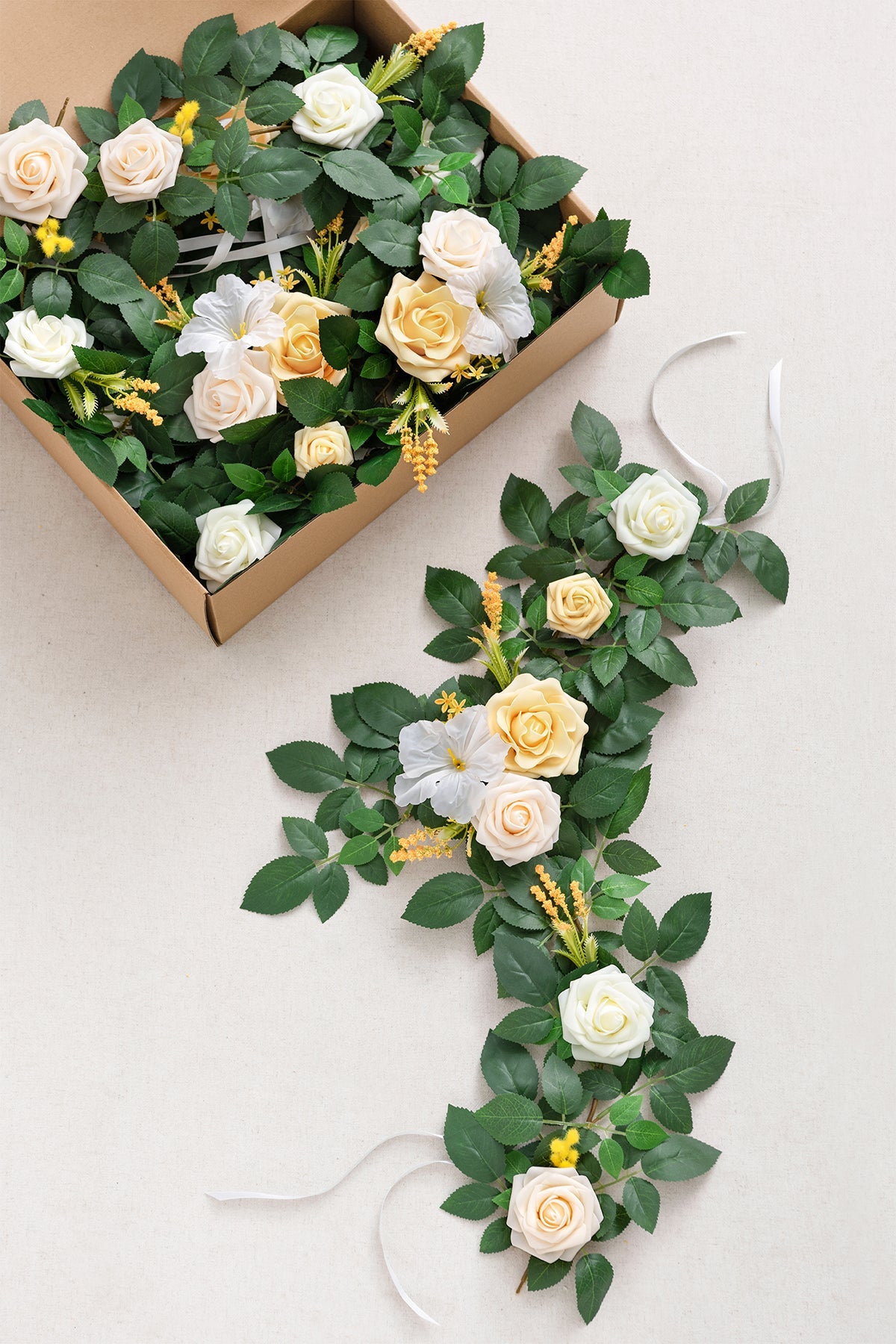 2ft Flower Garlands in Lemonade Yellow