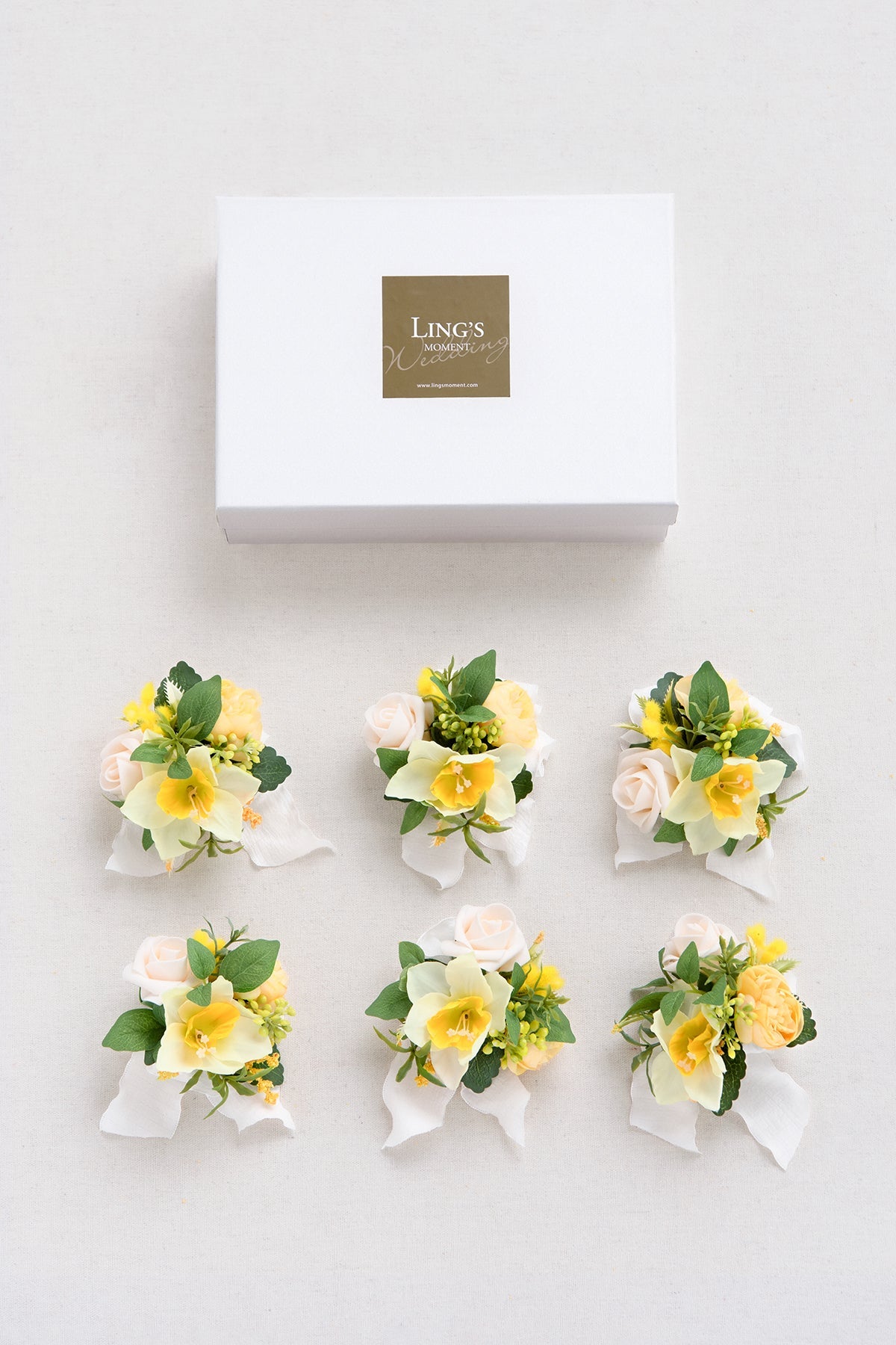 Wrist Corsages in Lemonade Yellow | Clearance