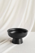 Ceramic Compote Vase in Black