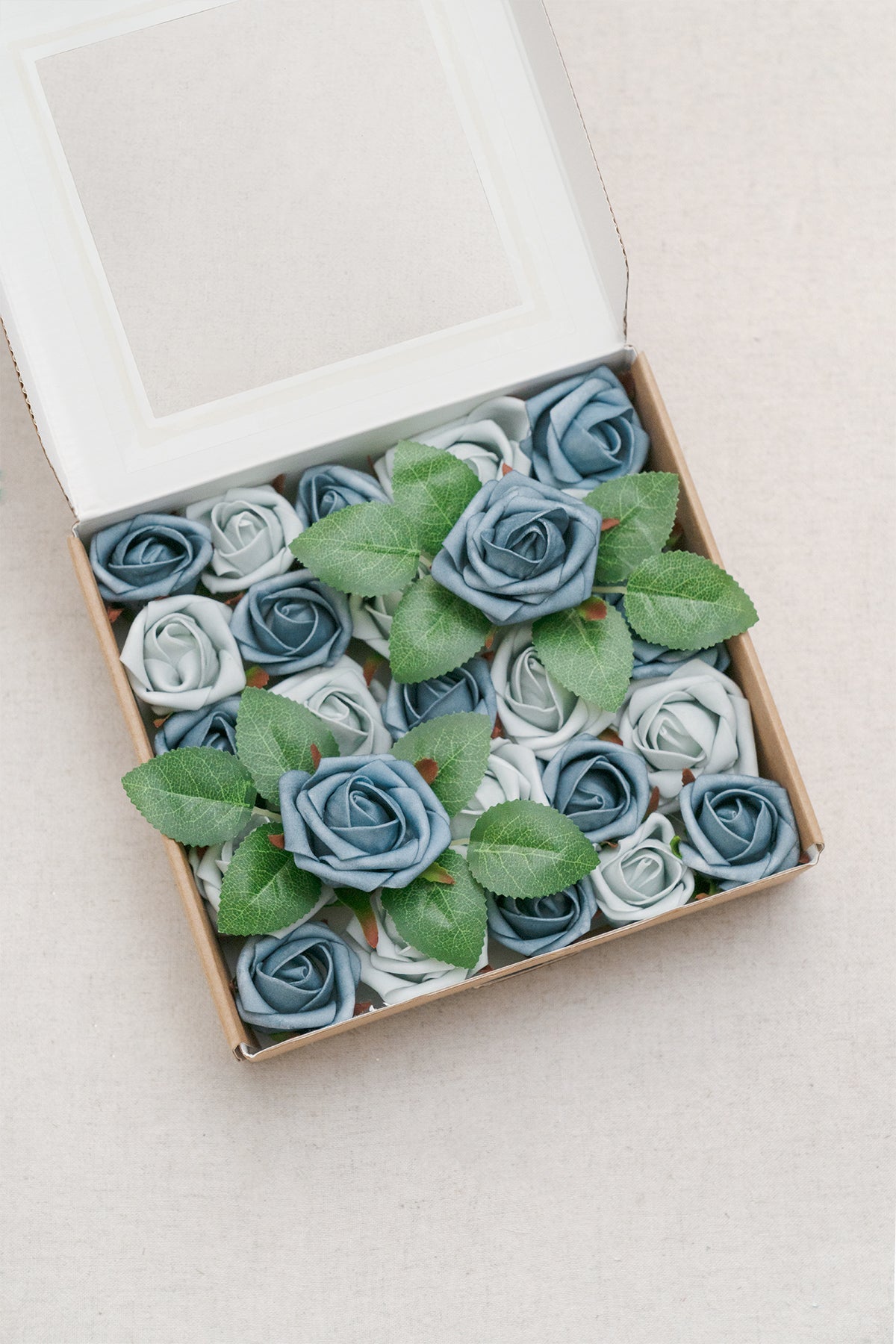 DIY Supporting Flower Boxes in Dusty Blue & Navy