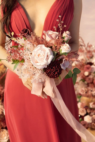 Bridesmaid Posy in Vintage Rose & Blush | Clearance