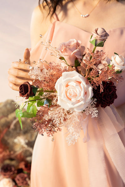 Bridesmaid Posy in Vintage Rose & Blush | Clearance