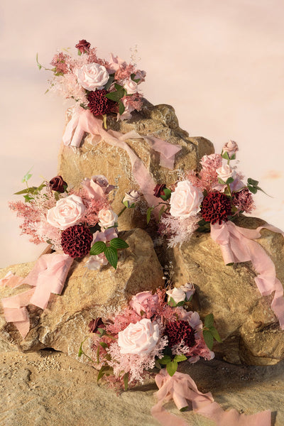Bridesmaid Posy in Vintage Rose & Blush | Clearance